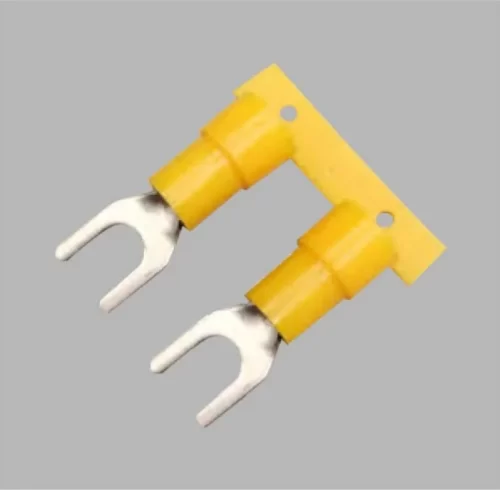 Insulated Spade Surface Tinned Copper Fork Terminal Yellow